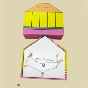 *new* Betsey Johnson Hamsa Hand Evil Eye Gold Plated Necklace